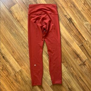 Lulemon wunder train Orange Seamless Leggings with High Waist